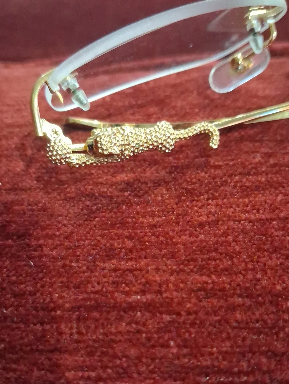 NWOT Womens Mcknight Cartier Rimless/Gold Eyeglasses Panther 31368665